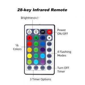 LED submersible lights with IR remote control