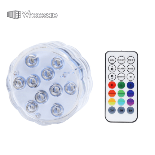 10-LED Submersible LED Lights with RF Remote Control #Wholesale