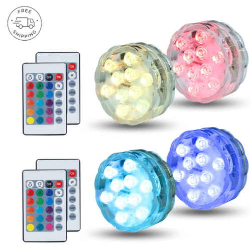 free shipping led submersible lights 2pack