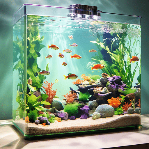fish-tank with a light